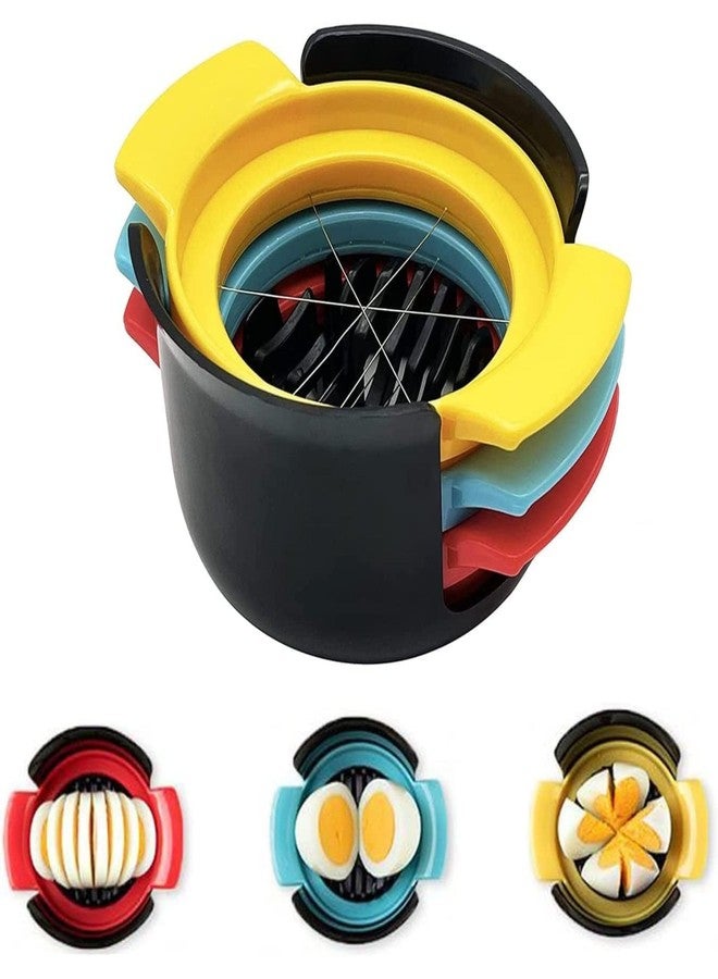 KIPSOME 3 in 1 Egg Slicer for Hard Boiled Eggs Egg Cutter Egg Slicer Wedge Multipurpose Stainless Steel Egg Cutter,for Egg Strawberry Banana etc Soft Food - Image 1